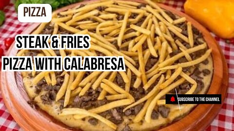 Steak & Fries Pizza with Calabresa – The Ultimate Meat Lover’s Feast! 🥩🍟🔥