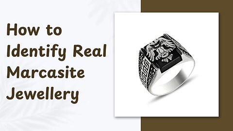 How to Identify Real Marcasite Jewellery