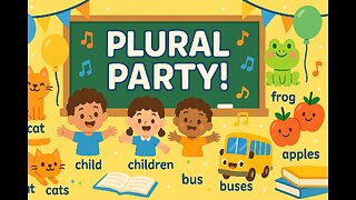 Plural Party Song 🎵 | Aprende los Plurales en Inglés Fácil y Divertido (Canción Hecha con IA)