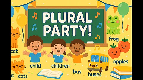 Plural Party Song 🎵 | Aprende los Plurales en Inglés Fácil y Divertido (Canción Hecha con IA)