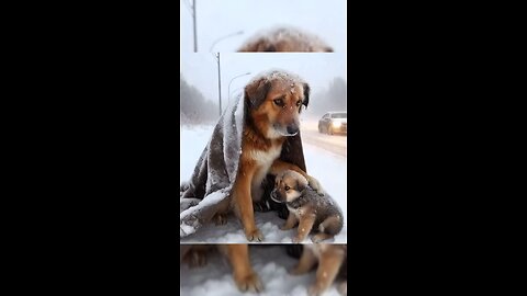 The puppy is very cold.