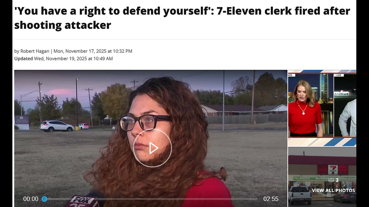 7-Eleven clerk fired after shooting attacker