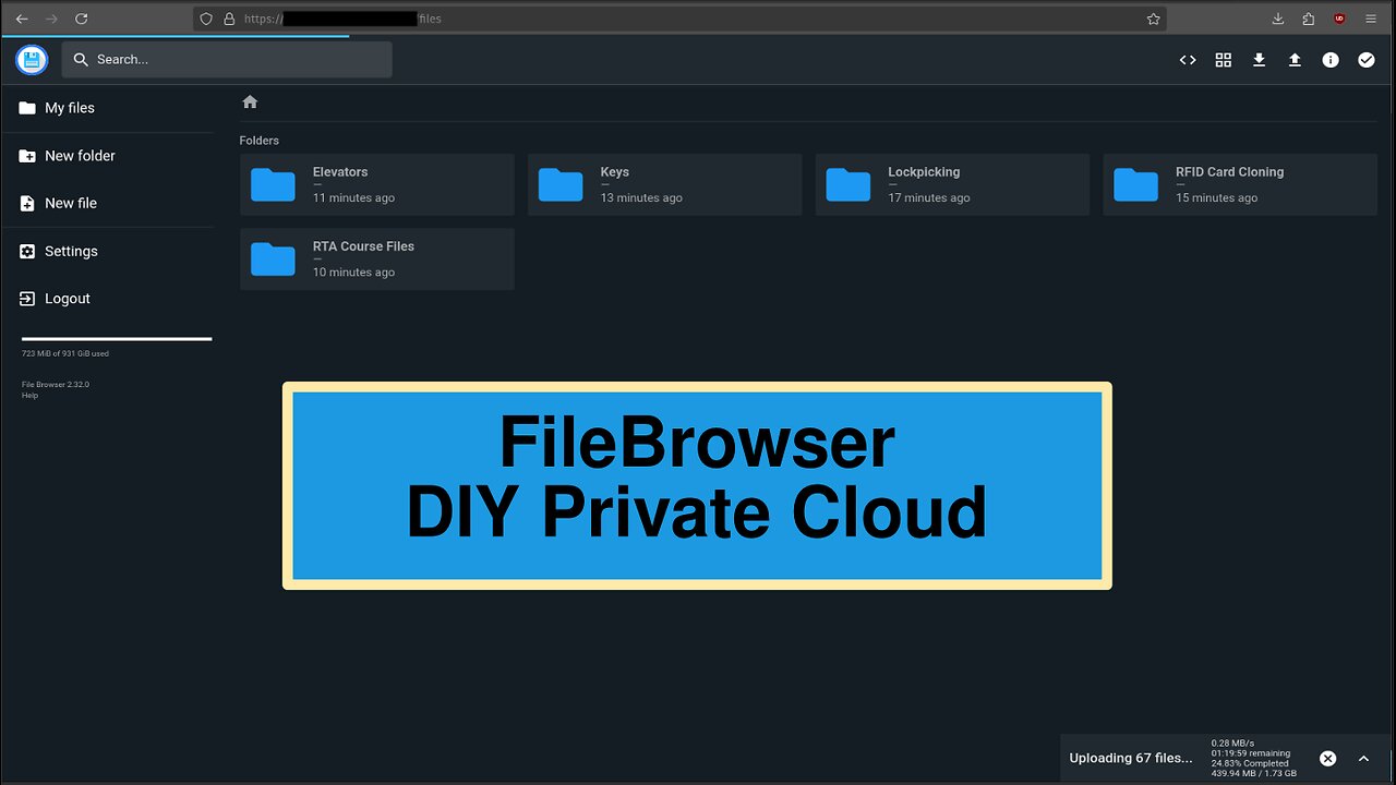 Build your own Cloud | FileBrowser Private Server DIY