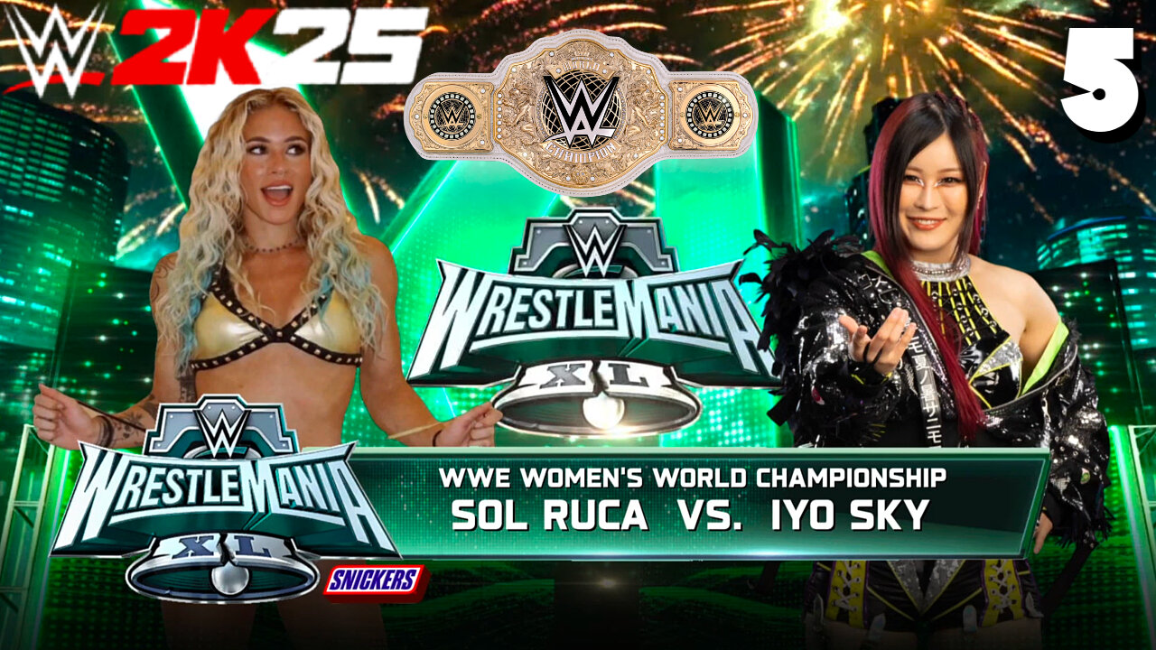 WWE 2K25 WWE Women's World Championship - Sol Ruca vs Iyo Sky.