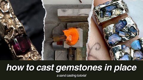 how to cast gemstones in place | birds eye view | sand casting tutorial