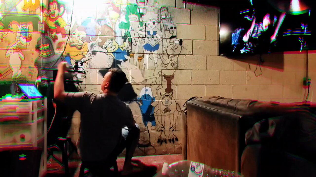 Time lapse of me painting Popeyes pants...