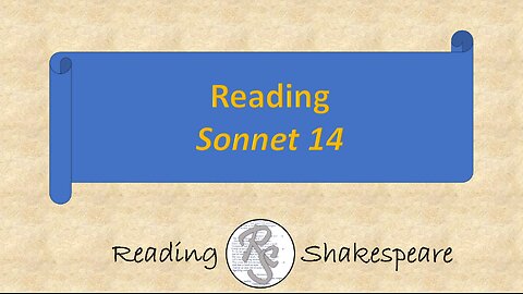 Reading Sonnet 14