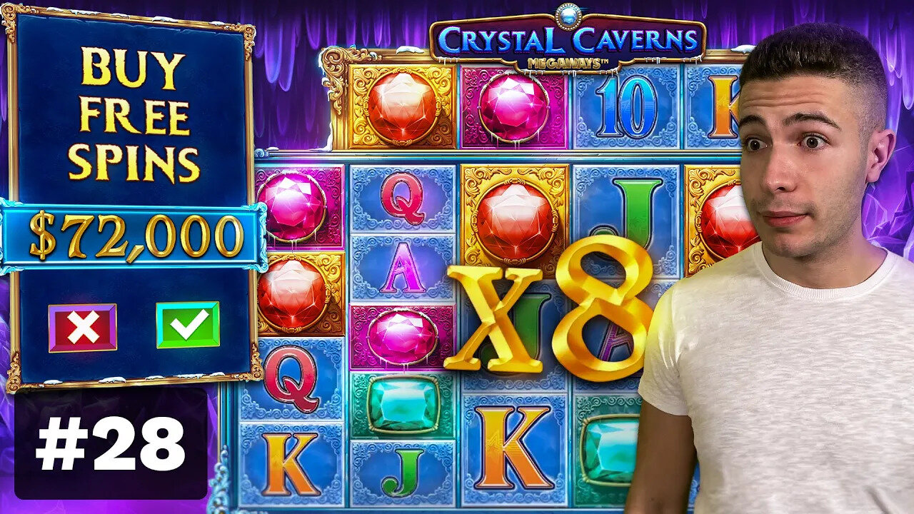 $72,000 Bonus Buy on CRYSTAL CAVERNS MEGAWAYS 💎 (70K Bonus Buy Series #28)