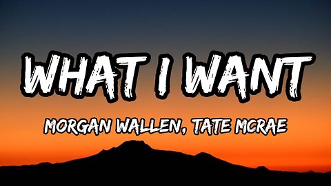 Morgan Wallen, Tate McRae - What I Want (lyrics)