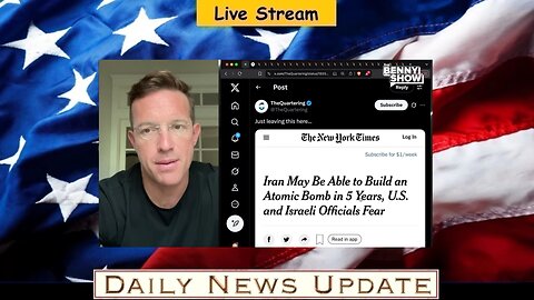 x377b: Benny Johnson - Trump RAGES After Israel Bombs Iran in Massive Attack, Tehran in FLAMES
