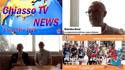 Chiasso TV News 5 settembre 2025 - A breve la 14ma edizione di Penz...iamo a Chiasso