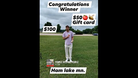 winner ham lake mn #lootdrop $100+$50 gift card congratulations