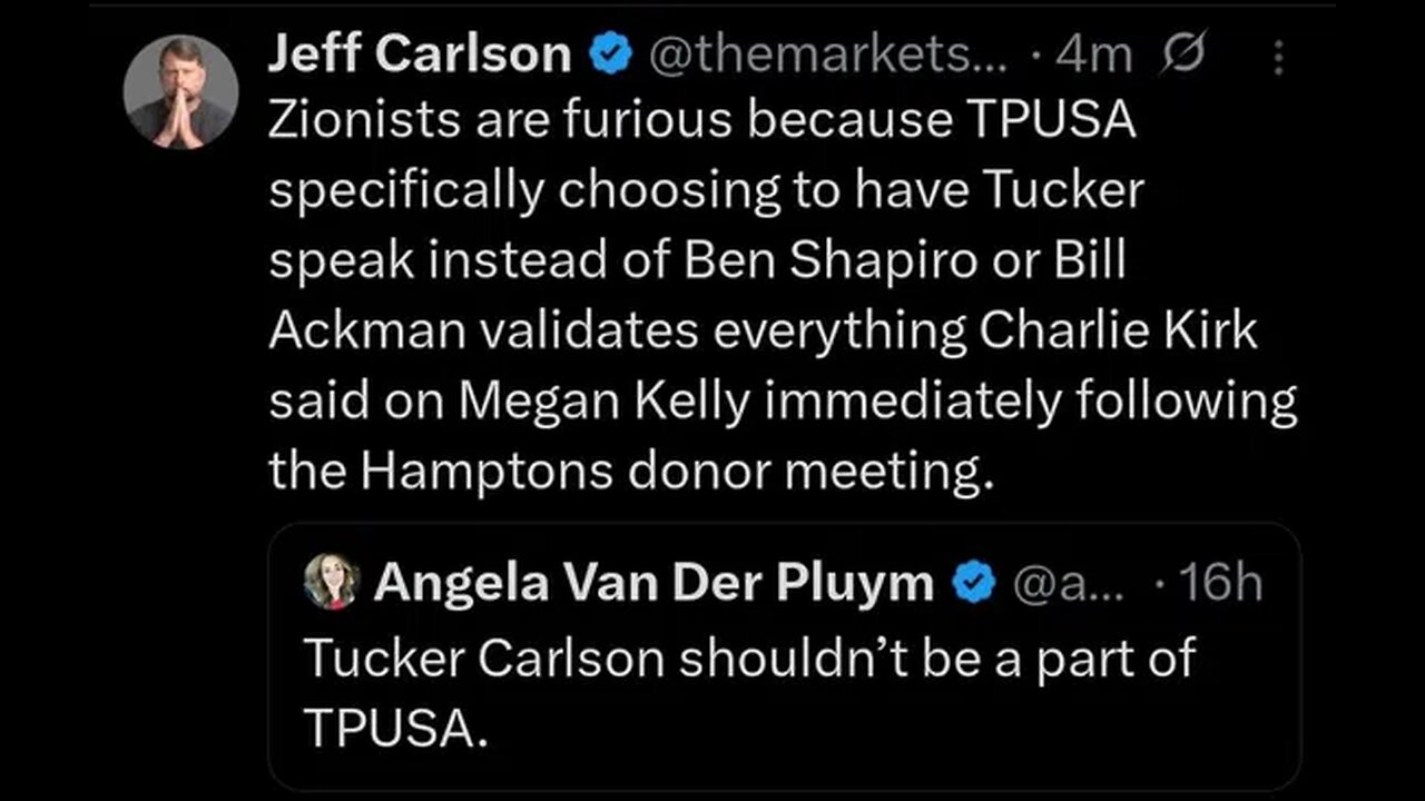 Tucker Carlson’s SHOCKING "Jews hate CHRISTians" Comments At Charlie Kirk Memorial!