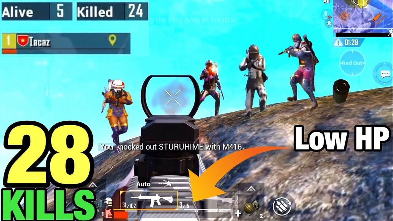 LOW HP - CAN I WIN vs 4 ENEMIES LAST GAME | SOLO VS SQUAD | PUBG MOBILE TACAZ