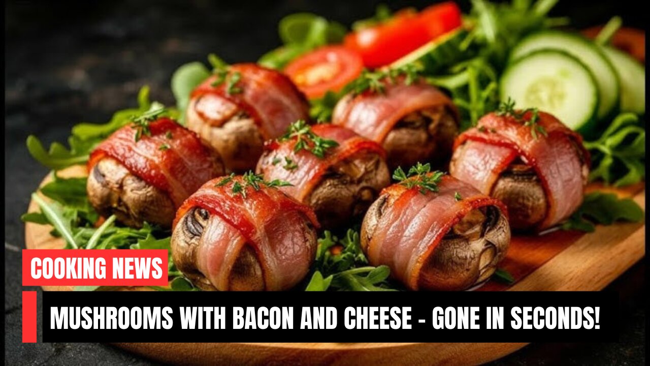 Mushrooms with bacon and cheese – gone in seconds!