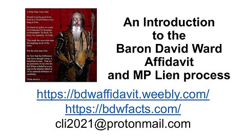 Baron David Ward Affidavit and MP Lien process - York July 2025