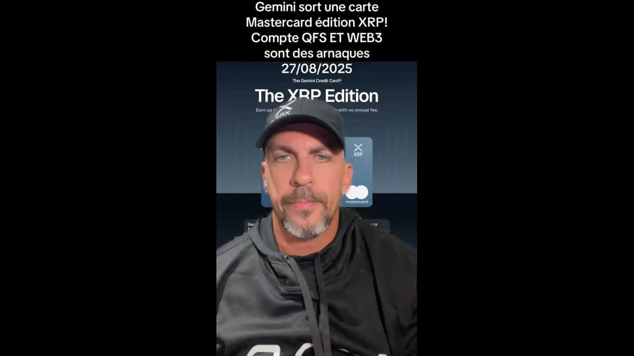 Gemini sort une Mastercard XRP! Les comptes QFS et WEB3 sont des arnaques! 27/08/2025
