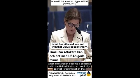 Elsa Widding - Is Israel-USA about to trigger WW3?
