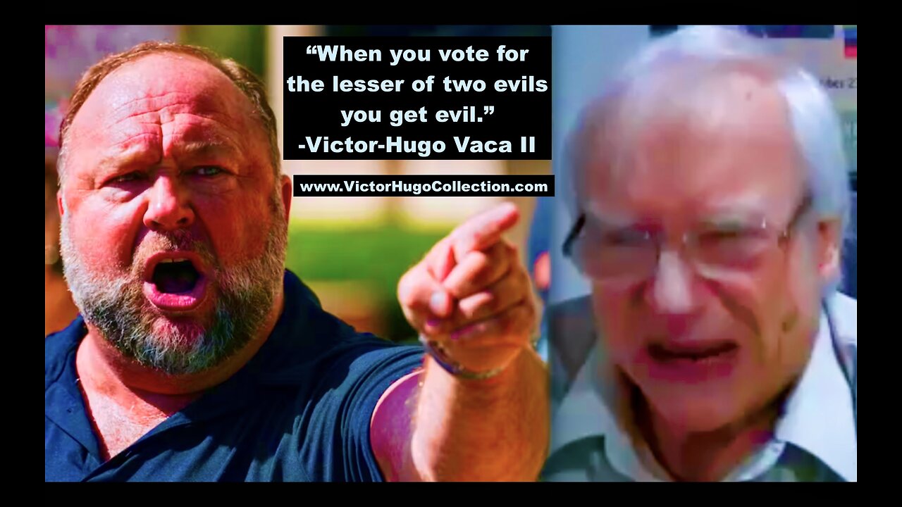 REMINDER Controlled Opposition Alex Jones Jim Fetzer Told Audience Vote For Lesser Of 2 Evils Trump