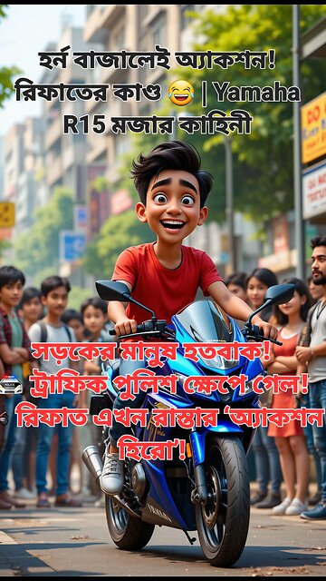 হর্ন বাজালেই অ্যাকশন! রিফাতের কাণ্ড 😂 | Yamaha R15 মজার কাহিনী