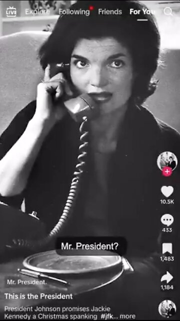 Weird LBJ Phone Call to Jackie, in a month of her husband JFK's murder, want's to spank her? #WTH [Fake or Real call?]]