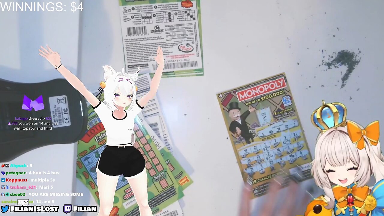 Filian and Mari Bet on Scratch Offs (5/18/2025)