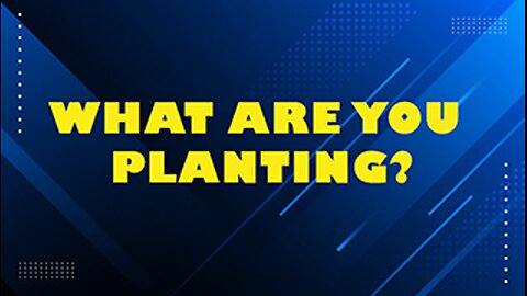WHAT ARE YOU PLANTING // Bryan Emerson