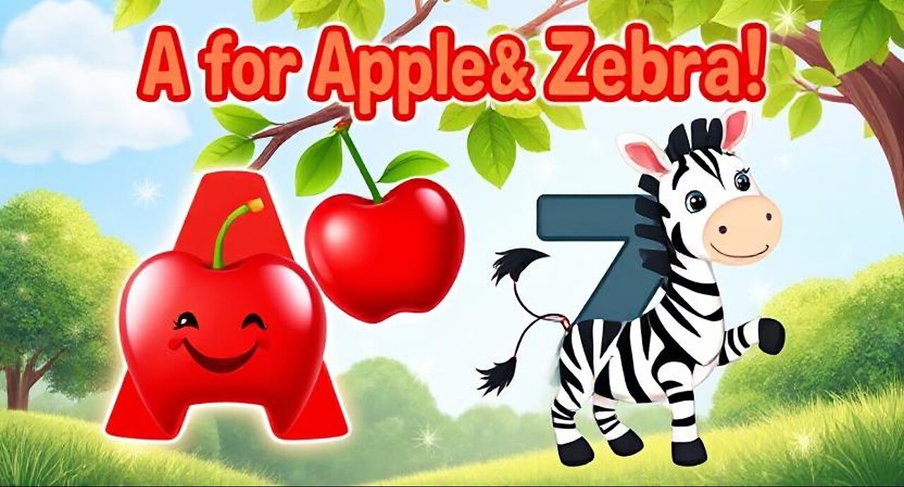 Learn ABC with 3D Animation! A for Apple 🍏 - Z for Zebra 🦓