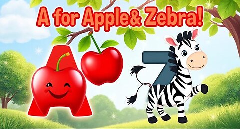 Learn ABC with 3D Animation! A for Apple 🍏 - Z for Zebra 🦓