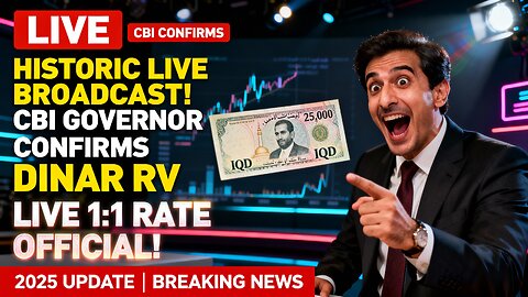 Historic Live Broadcast! CBI Governor Confirms Dinar RV Live — 11 Rate Official! 💥 Iraqi dinar News