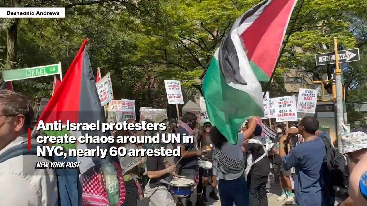 Anti-Israel Protesters create chaos around UN General Assembly, NYC