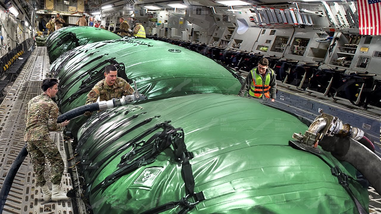 How US Airmen Transport Tons of Dangerous Jet Fuel Inside Massive C-17s