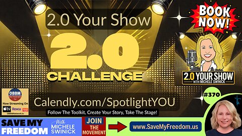 #370 BOOK YOUR SPOT! 2.0 Your Show: The Spotlight Series (FREE $2,500 Value For 60 Days) 15 Minutes To Shine — And MONETIZE! Sharpen Your Story, Polish Your Pitch, Serve & Inspire Your Audience, Live Your 2.0 Potential & Monetize Your Mission!