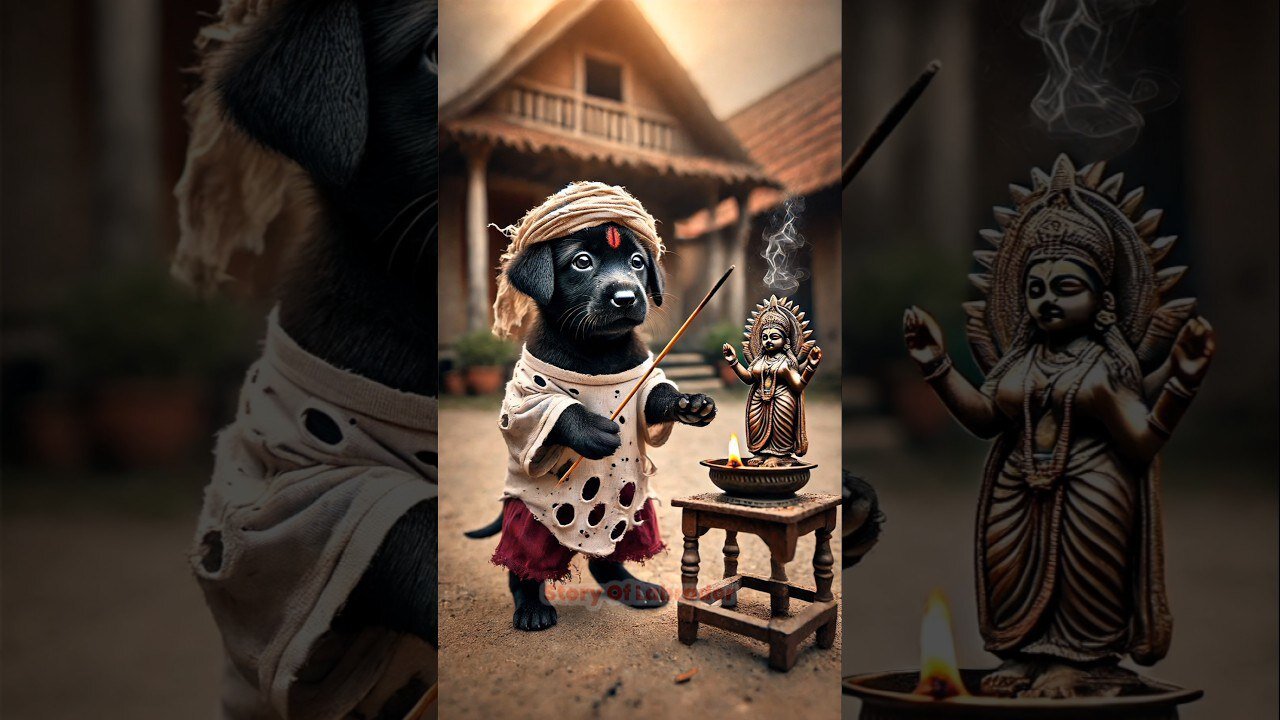 Poor puppy gave birth to his mother on the first day of Navratri 2025 puja