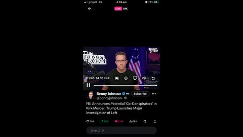 Benny Johnson clip : voice of wife of Charlie Kirk