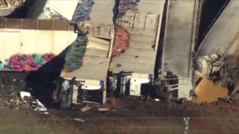 Aerial Footage Reveals the Scale of Destruction After Train Derailment in Kentucky