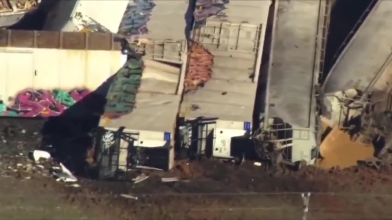 Aerial Footage Reveals the Scale of Destruction After Train Derailment in Kentucky