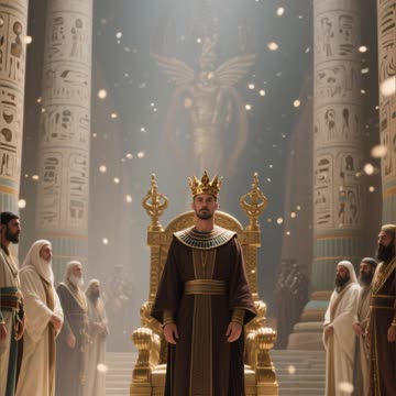 Joseph interprets Pharaoh’s dreams and is exalted