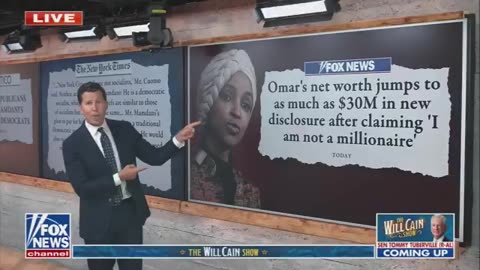 Will Cain explaining Ilhan's wealth issues