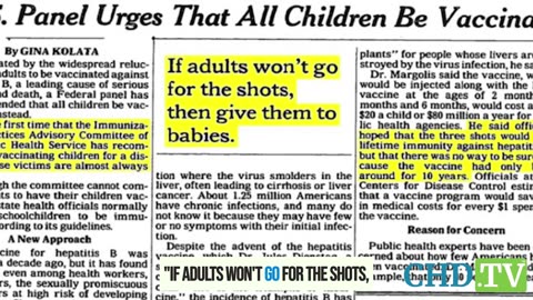 The warped “logic” behind giving an infant a Hep B shot...