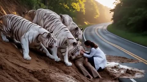 Lovely White Tigers