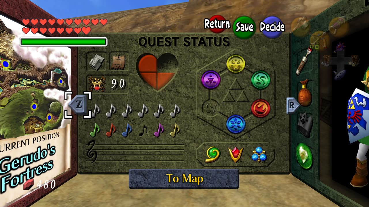Zelda Ocarina of Time - Gerudo horse archery