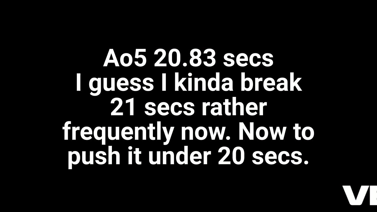 Uncle Solves rubik's day 9: 15 Apr 2025 Ao5 20.83 secs