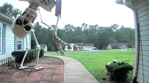Ground Breaker Skeleton Falls Off Roof