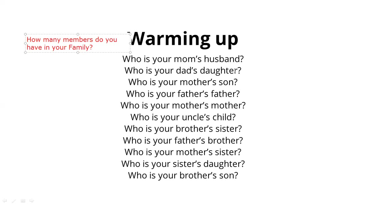 Talking about a family (6)