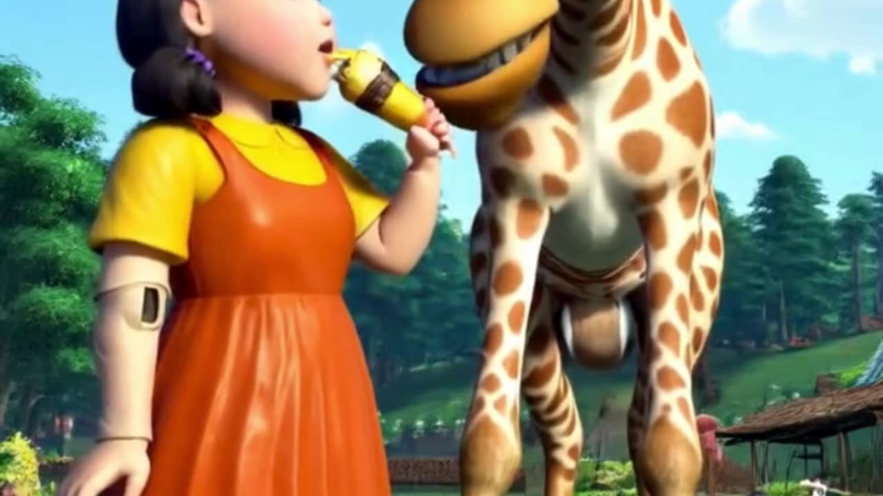 SQUID GAME DOLL GIRL SECRET ICECREAM PART 44 #squidgame #shorts