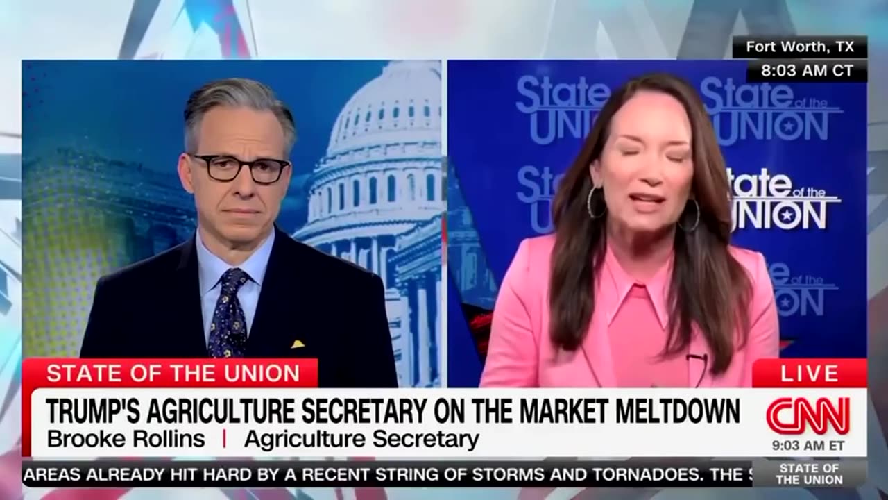 SecRollins: "Everyone, especially on your side on the left" Fake Tapper: "I'm not on the left."