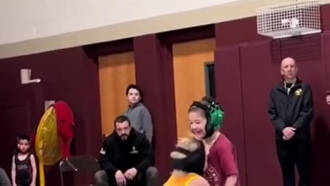 Cute toddlers first ever wrestling match 😂😂