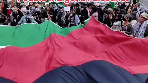 "¡Somos miles, somos millones, todas y todos somos palestinos!"