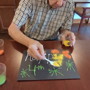 colored sand firework craft nursing home creative caregiver